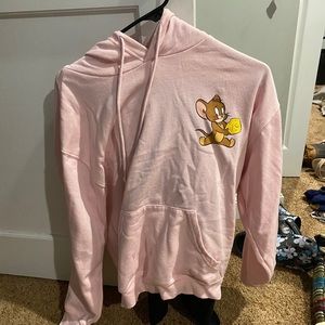 Tom And Jerry Simple Portrait Logo Pullover Hoodie